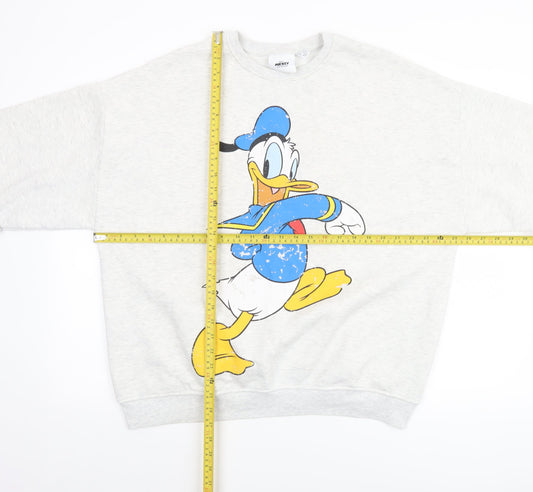 Disney Mickey & Friends Women Grey Donald Duck Sweatshirt Size Small