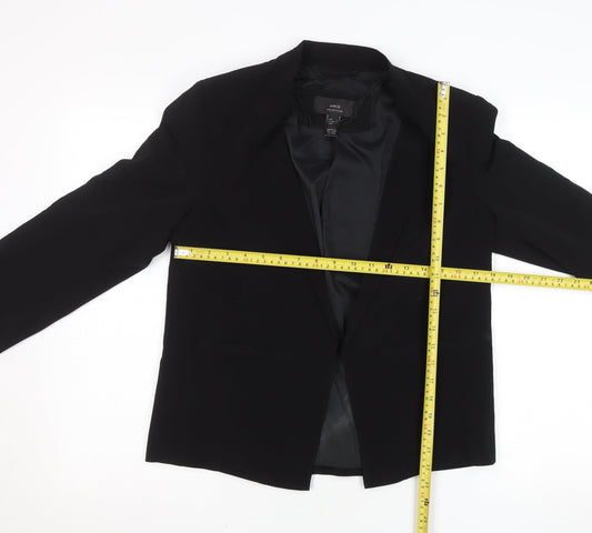 MNG Collection Women's Black Regular Fit Single-Breasted Blazer Size 14
