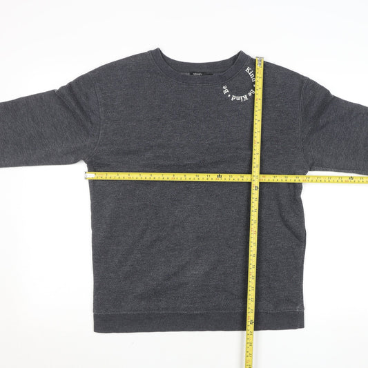 Nobody’s Child Women’s Grey Small Organic Cotton Blend Pullover Sweatshirt