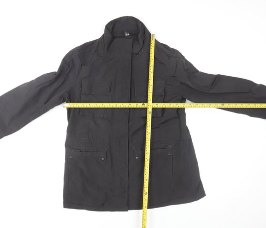 Superdry Womens Black Military Jacket Size 12 Cotton Blend