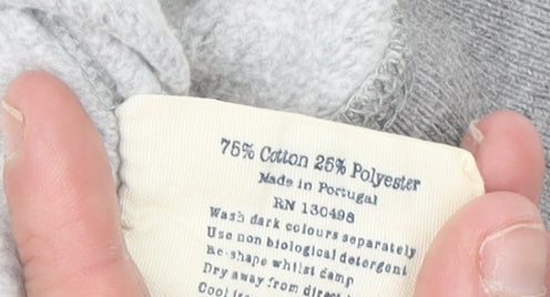 Womens UK 12 Regular Jack Wills Grey Pullover Sweatshirt