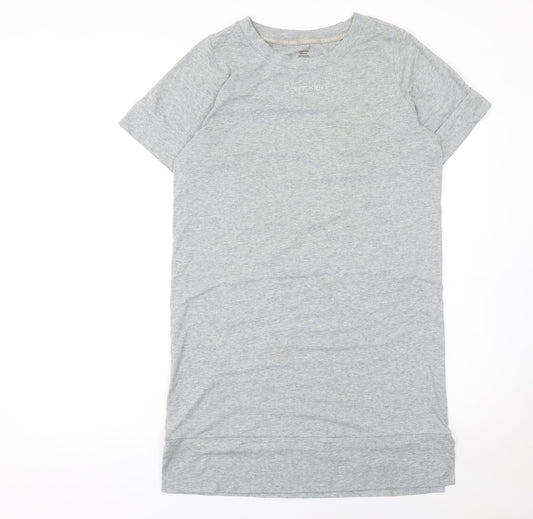 Calvin Klein Womens Grey Cotton Jersey T-Shirt Nightshirt XS