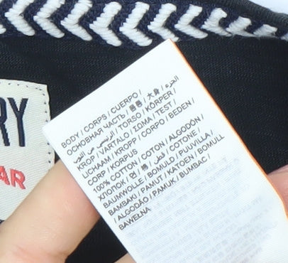 Superdry Women’s Black Cotton Varsity 3/4 Sleeve T-Shirt M