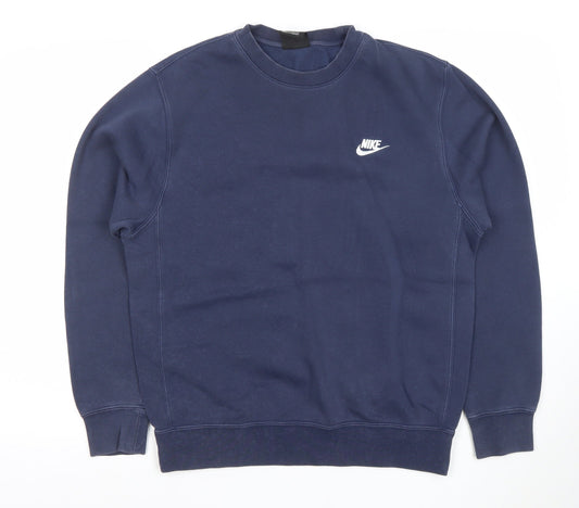Mens UK S Regular Nike Blue Pullover Sweatshirt