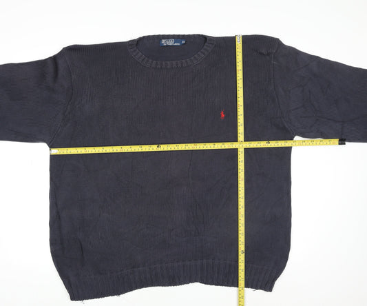 Ralph Lauren Men’s Blue 2XL Cotton Crew Neck Pullover Jumper