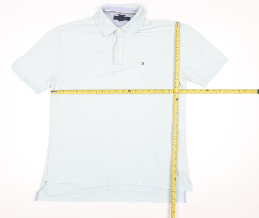 Tommy Hilfiger Men’s Light Blue Regular Fit Cotton Polo Shirt M