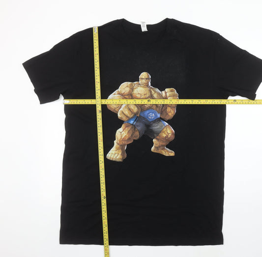 AS Colour Men's Black The Thing Marvel Graphic T-Shirt XL Cotton