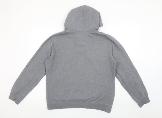 Saltrock Women Grey Henley Hoodie Size 14 with Kangaroo Pocket