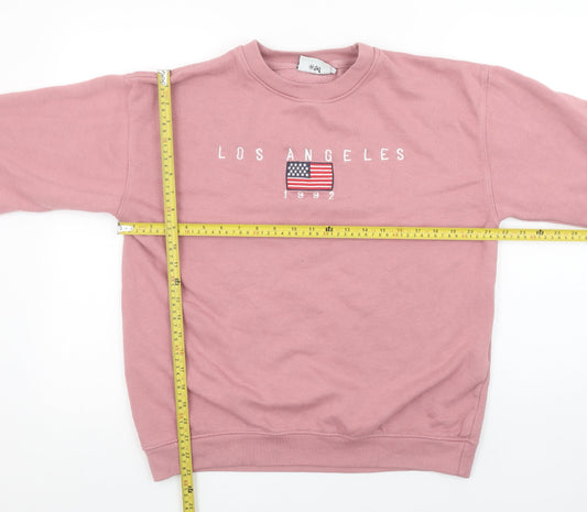 Daisy Street Womens Pink Los Angeles 1992 Sweatshirt UK 10