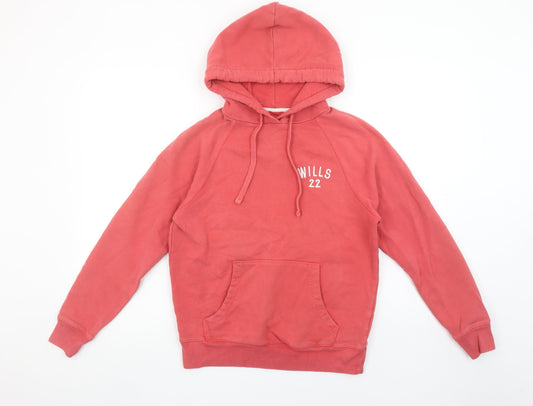 Womens UK 8 Regular Jack Wills Pink Pullover Hoodie