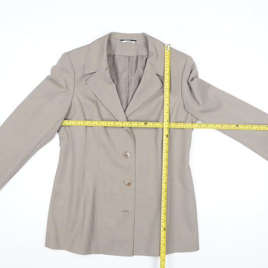 George Essentials Beige Women's Classic Blazer Size 12 Lined Workwear Jacket