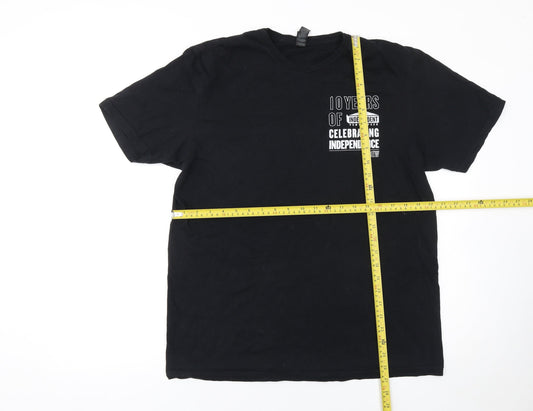 Gildan Men’s Black Independent Venue Week 2023 Crew T-Shirt L Music Tee