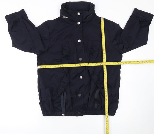Betty Jackson Black Women's Blue Nylon Anorak Jacket Size 12