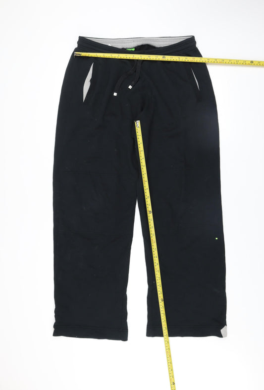 Hugo Boss Men's Black Large Jogger Sweatpants with Drawstring Waist