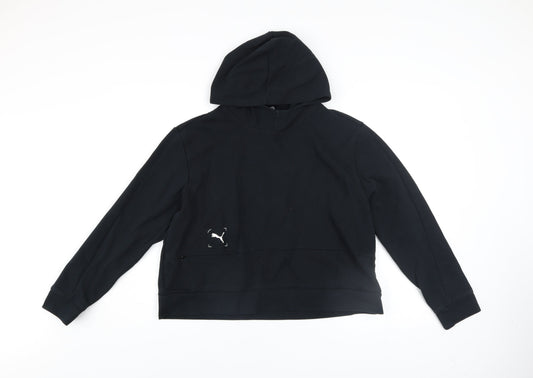 Womens UK XL Regular PUMA Black Pullover Hoodie