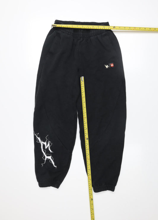 adidas Boys Black LEGO Ninjago Jogger Sweatpants 11-12 Years Cotton Blend