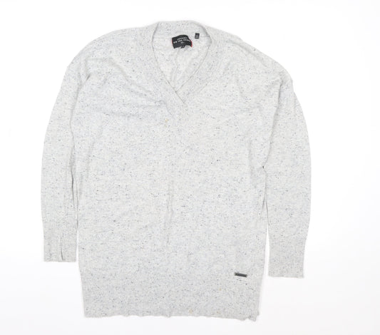 Womens UK XS Regular Superdry Grey Pullover Sweatshirt