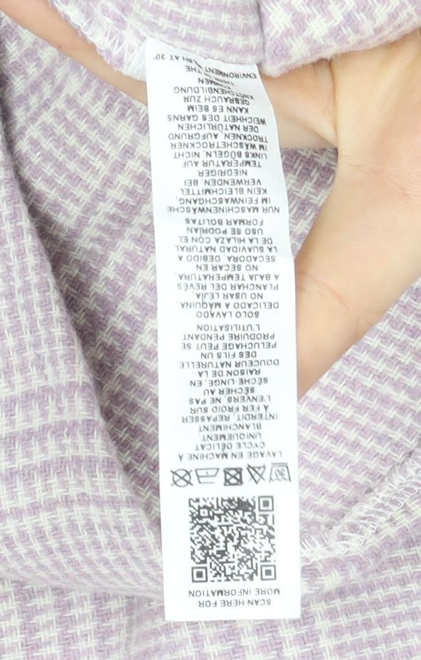 Additional view of ASOS Design Women Pink Check Shacket Jacket M Relaxed Fit