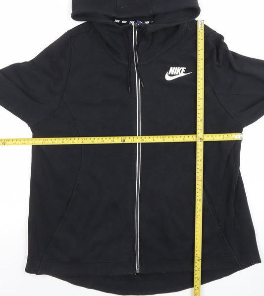Nike Men's Black Full Zip Hoodie L Fleece Sportswear
