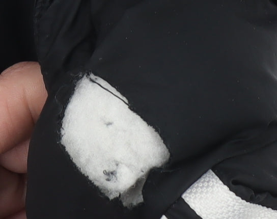 adidas Boys Black Hooded Puffer Jacket XL 16 Years Hooded Winter Coat