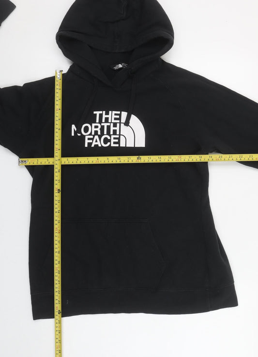 The North Face Women's Black Pullover Hoodie L Cotton Blend Logo