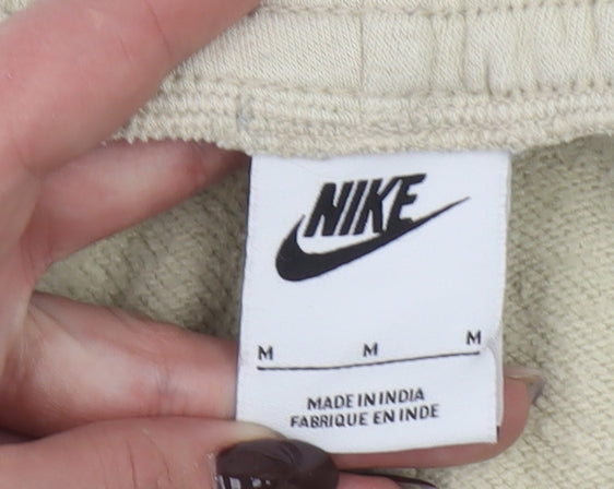 Nike Beige Women's M Fleece Sweatpants Tapered Joggers