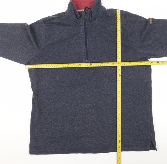 Mens UK L Regular Trespass Blue Pullover Sweatshirt