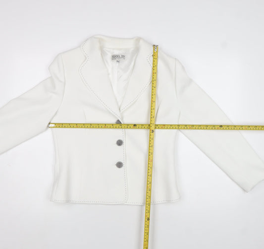 Gold by Michael H Women's White Size 12 Tailored Blazer Jacket