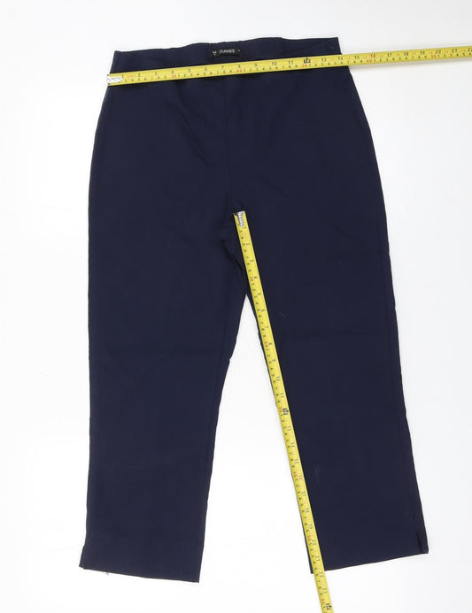 Dunnes Stores Womens Blue Stretch Straight Trousers Size M