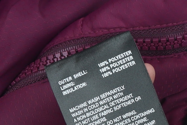 Additional view of Surfanic girls’ purple hooded puffer jacket, size 164, winter quilted coat