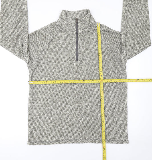Headland Men's Grey Knit 1/4 Zip Pullover Sweatshirt L