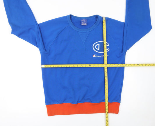 Mens UK L Regular Champion Blue Pullover Sweatshirt