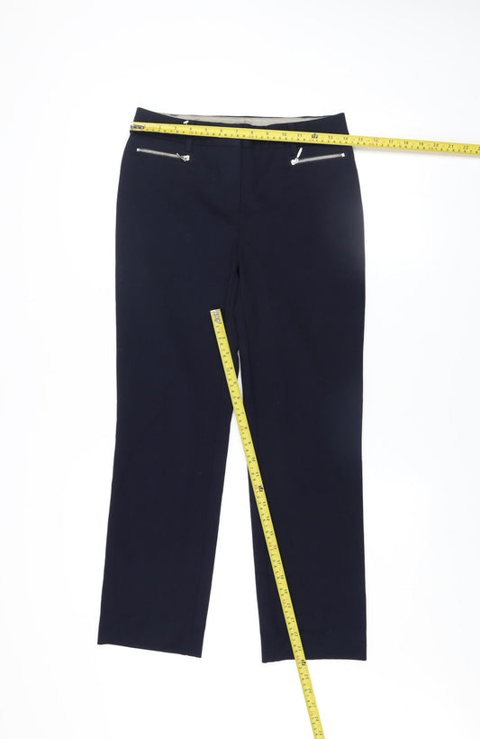 Marks and Spencer Women's Blue Size 6 Slim Fit Stretch Dress Pants