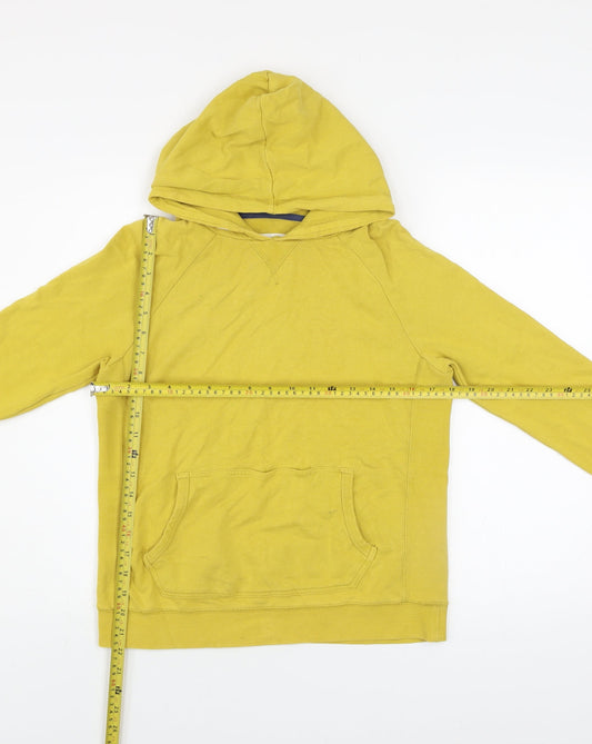 Boden Boys Yellow Pullover Hoodie 11-12 Years Cotton Long Sleeve