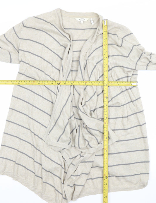 Womens UK 12 Relaxed FatFace Beige Cardigan Tight-Knit