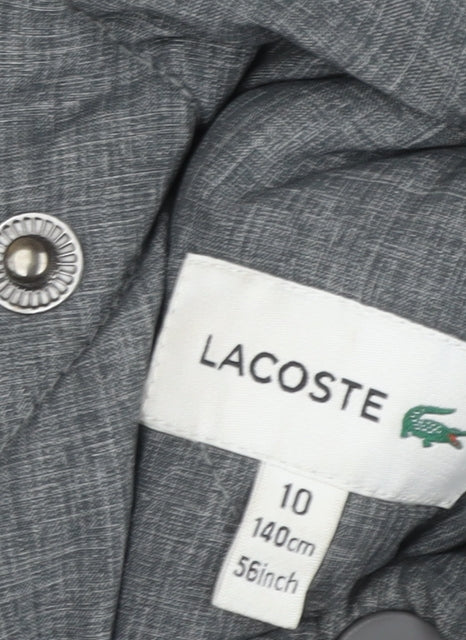 Brand and care label for Lacoste boys’ black star wars hooded puffer jacket 10 years insulated winter coat
