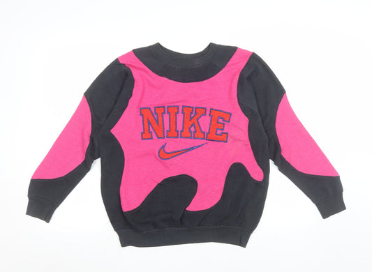 Teens UK L Regular Nike Multicoloured Pullover Sweatshirt