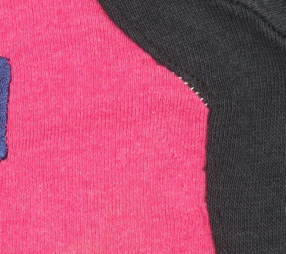 Nike Teens Black Pink Colourblock Pullover Sweatshirt L 152-158cm