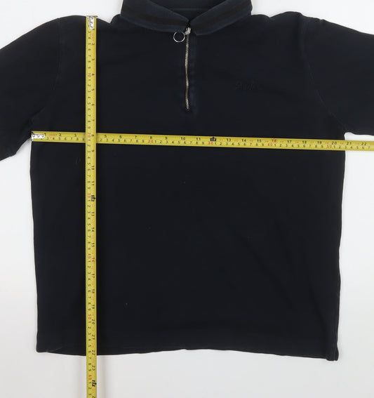 Rapha Men's Black 1/4 Zip Cycling Polo Shirt Size M