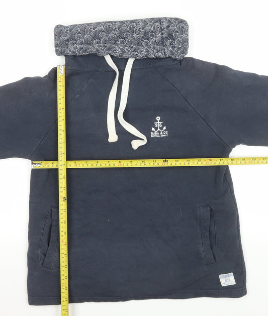 Quba & Co Navy Blue Women's Size 8 Pullover Hoodie with Anchor Logo