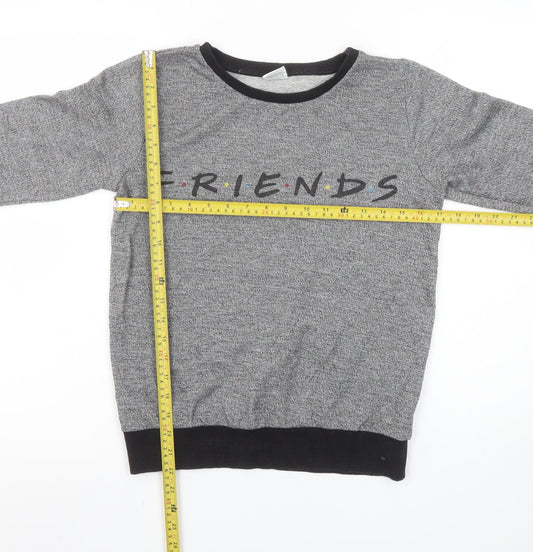 Friends The TV Series Women's Grey Crew Neck Pullover Sweatshirt Size 6