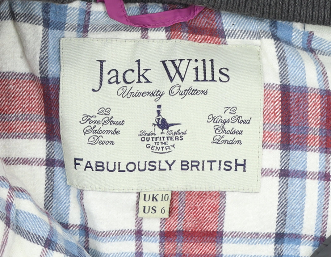 Womens UK Size 10 Regular Jack Wills Grey Polyester Waistcoat