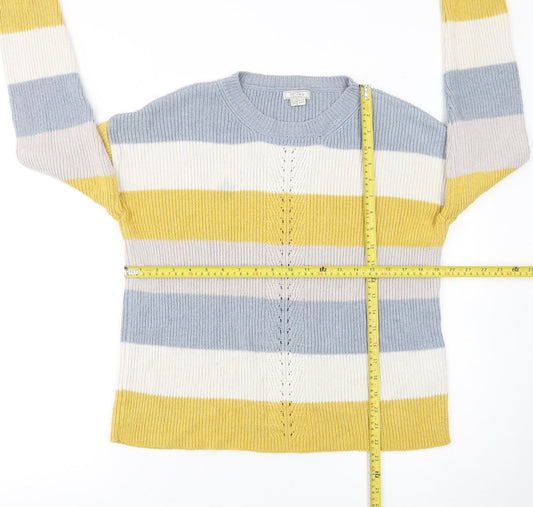 Womens UK 12 Regular Fat Face Multicoloured Pullover Cable-Knit
