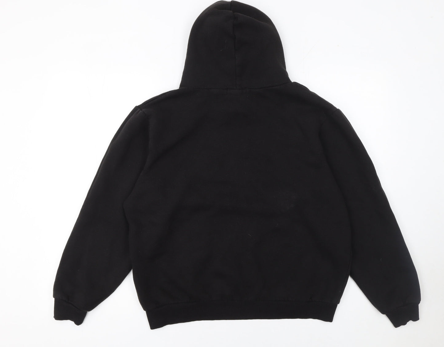 PrettyLittleThing Women Black Pullover Hoodie Medium Casual Logo