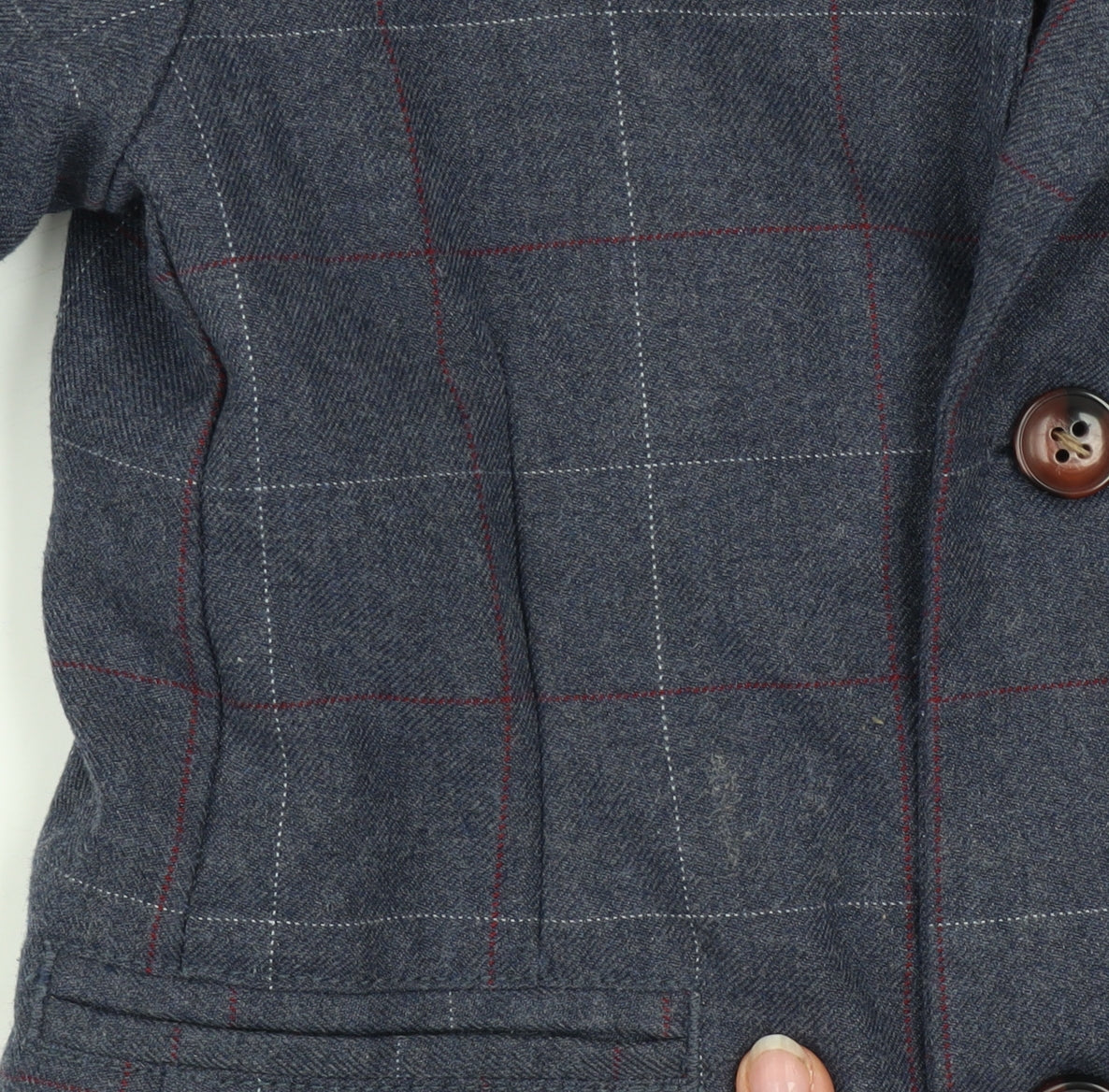 Additional view of Cat & Jack boys’ blue check blazer 4 years single-breasted jacket