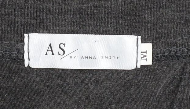 AS by Anna Smith Women Grey Empire Waist Long Sleeve Jersey Dress Size M