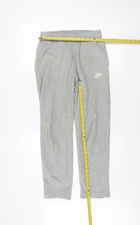Nike Men's Grey Fleece Sweatpants Trousers Size S Regular Fit