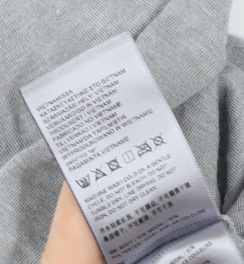 Superdry Women’s Grey Cropped Twist Front T-Shirt Size 10