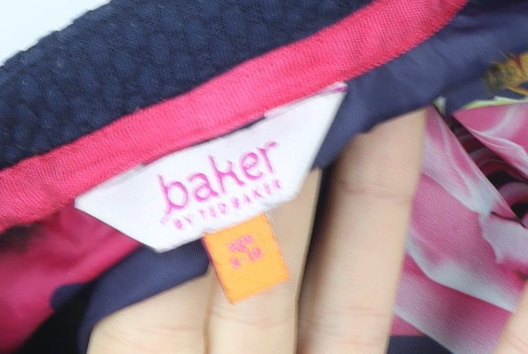 Brand and care label for Baker by Ted Baker girls’ blue textured blazer jacket, size 5, years