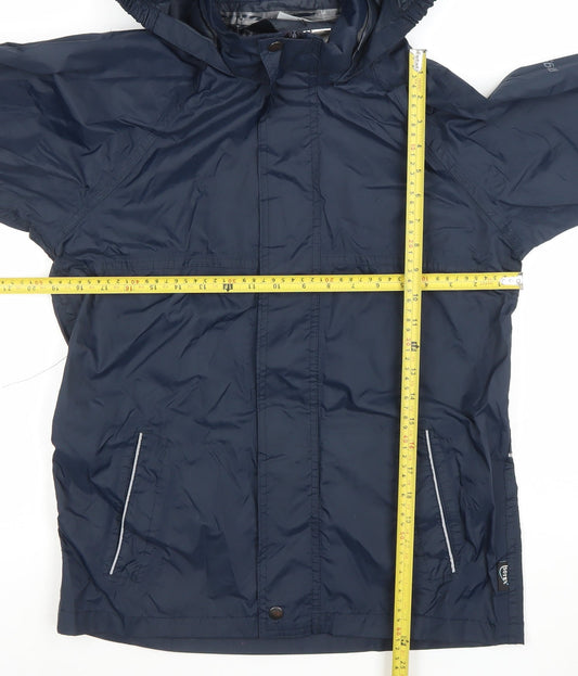 Regatta Men Blue Waterproof Hooded Rain Jacket Size 164